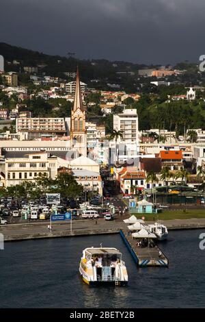 Stazione dei traghetti, Fort-de-France City, Martinica, Antille francesi, Caraibi Foto Stock