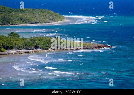 Mohogany Beach, Roatan Island, Honduras, America Centrale Foto Stock