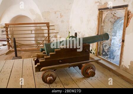 Castillo San Felipe del Morro, Città Vecchia di San Juan, Isola di Porto Rico, Stati Uniti d'America Foto Stock