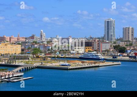 Bahia Urbana a San Juan, Porto Rico, Caraibi Foto Stock