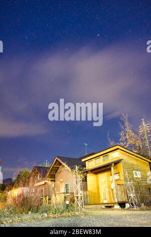 Notte stellata presso il nostro homestay a Matsumoto, Giappone. Outdoor casual rambles, in particolare un impeccabile cielo notturno, la stella a coprire ogni angolo, scintillante Foto Stock