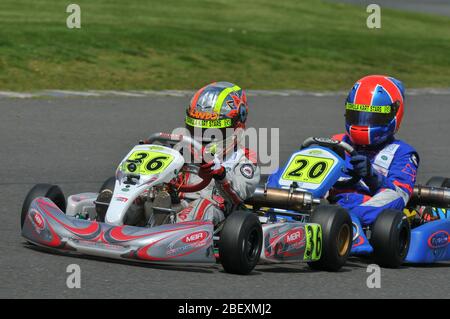 Carriera di cadet nel karting di Lando Norris. Foto Stock