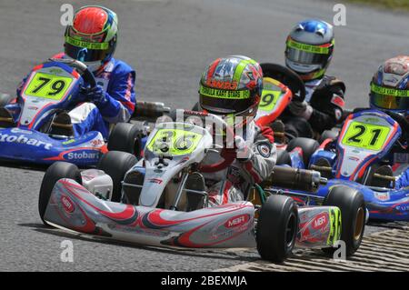 Carriera di cadet nel karting di Lando Norris. Foto Stock