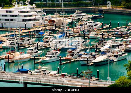 Marina a Keppel Bay - Singapore Foto Stock