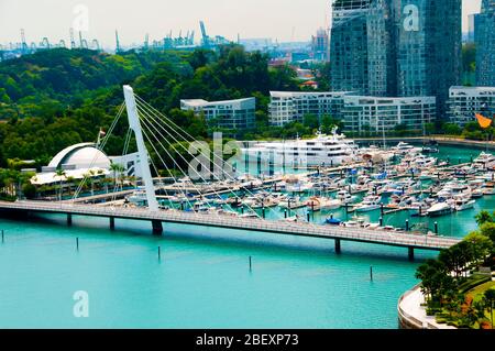 Marina a Keppel Bay - Singapore Foto Stock