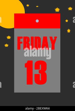 Modello per il testo della data venerdì 13. Halloween. Orrore. Inserire il testo. Immagine di sfondo. Inserire il testo. Data calendario. Poster. Opuscolo. Pro Illustrazione Vettoriale