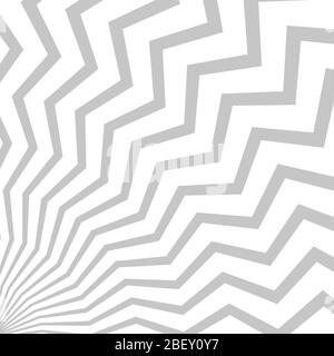 sfondo con zigzag, linee geometriche in grigio su sfondo bianco. Modello per il testo Illustrazione Vettoriale