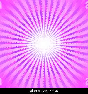 sfondo astratto rosa, raggi solari. Modello per il testo Illustrazione Vettoriale