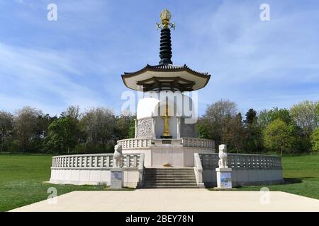 Pagoda della Pace Milton Keynes Foto Stock