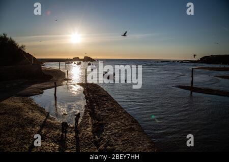 Tramonto a Bude Foto Stock