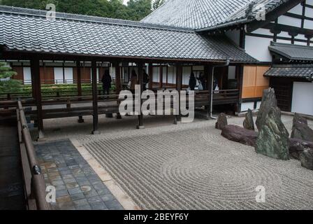 Buddhismo Buddista Giardino Zen Tempio Tōfuku-ji del XV secolo, 15-Chōme 778 Honmachi, Higashiyama-ku, Kyōto, Prefettura di Kyoto Foto Stock