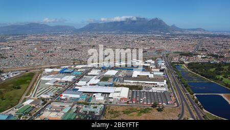 Foto aerea di Airport City Foto Stock