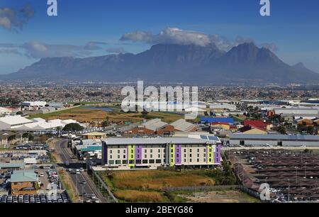 Foto aerea di Airport City Foto Stock