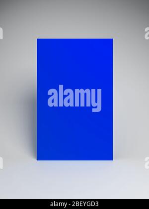 sfondo del podio astratto 3d - astratto, sfondo bianco 3d con rettangolo blu Foto Stock