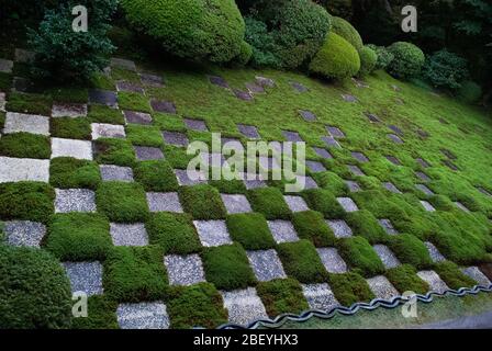 Moderno Giardino Zen Moss 15 ° secolo Tempio Tōfuku-ji, 15-Chōme 778 Honmachi, Higashiyama-ku, Kyōto, Prefettura di Kyoto di Mirei Shigemori Foto Stock