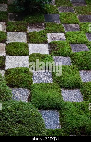 Moderno Giardino Zen Moss 15 ° secolo Tempio Tōfuku-ji, 15-Chōme 778 Honmachi, Higashiyama-ku, Kyōto, Prefettura di Kyoto di Mirei Shigemori Foto Stock