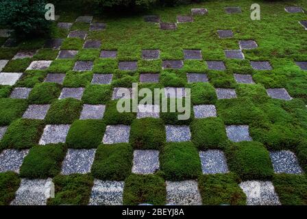 Moderno Giardino Zen Moss 15 ° secolo Tempio Tōfuku-ji, 15-Chōme 778 Honmachi, Higashiyama-ku, Kyōto, Prefettura di Kyoto di Mirei Shigemori Foto Stock