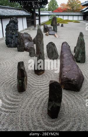 Buddhismo Buddista Giardino Zen Tempio Tōfuku-ji del XV secolo, 15-Chōme 778 Honmachi, Higashiyama-ku, Kyōto, Prefettura di Kyoto Foto Stock