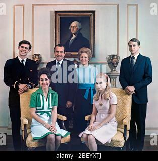 Nixon ritratto di famiglia Foto Stock