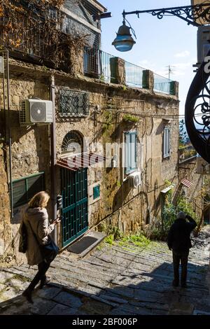 Napoli - salita Moiariello è una delle passeggiate più suggestive e panoramiche di Napoli, un sentiero che collega via Foria a Capodimonte Foto Stock