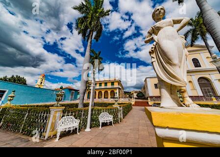 vista panoramica sulla città di trinidad su cuba Foto Stock