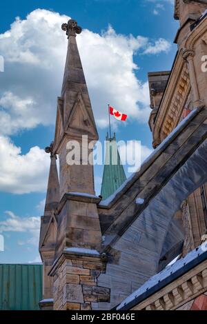 Palazzo del Parlamento a Ottawa, capitale del Canada, in Ontario, Canada, Nord America Foto Stock