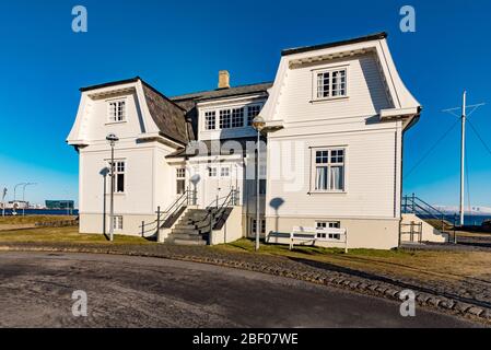 edificio storico significativo (hofdi) casa a reykjavik Foto Stock