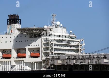 La nave da gru pionieristica Spirit entrerà nel porto di Rotterdam il 12 marzo 2020. Foto Stock