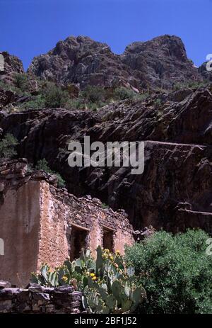 Van Patten di montagna del Camp, Dripping Springs Area Naturale, Nuovo Messico Foto Stock