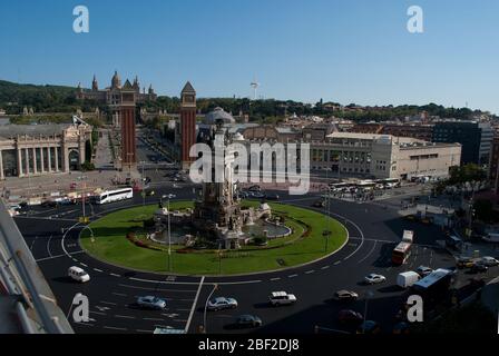 Venetian Towers Placa Espanya/ Plaza de Espana, Sants Montjuic, Barcellona, Spagna Foto Stock