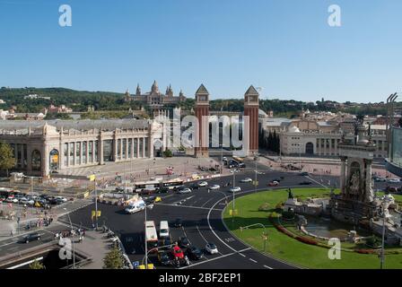 Venetian Towers Placa Espanya/ Plaza de Espana, Sants Montjuic, Barcellona, Spagna Foto Stock