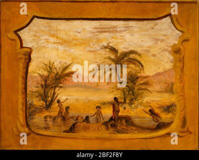 Scena Samoana. JH acquistato da Rabin & Kruger, Newark, New Jersey 1963 Foto Stock