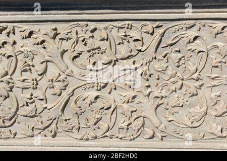 Ottoman marmo scultura in pietra arte floreale Foto Stock