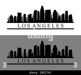 Icona di Los Angeles illustrata in vettore su sfondo bianco Illustrazione Vettoriale