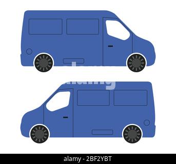 icona furgone illustrata nel vettore su sfondo bianco Illustrazione Vettoriale