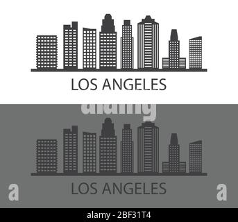 Icona di Los Angeles illustrata in vettore su sfondo bianco Illustrazione Vettoriale