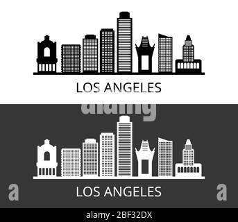 Icona di Los Angeles illustrata in vettore su sfondo bianco Illustrazione Vettoriale