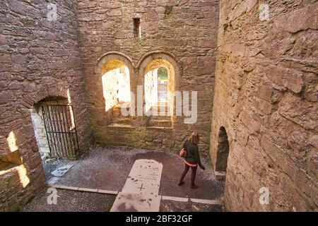 L'Abbazia di Cong rovina a Cong, nella Contea di Mayo, Connemara, Repubblica d'Irlanda Foto Stock