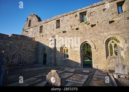 L'Abbazia di Cong rovina a Cong, nella Contea di Mayo, Connemara, Repubblica d'Irlanda Foto Stock