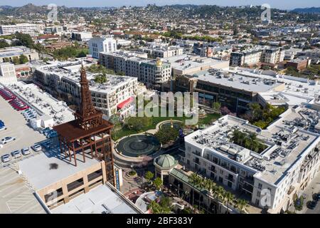 Vista aerea del centro commerciale americana on Brand a Glendale, California Foto Stock