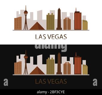 Icona di Las Vegas illustrata in vettore su sfondo bianco Illustrazione Vettoriale