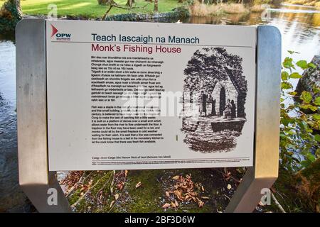 Monk's Fishing house rovina Cong County Mayo Irlanda Foto Stock