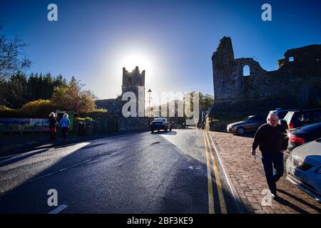 La rovina dell'abbazia di Cong a Cong, nella Contea di Mayo, Connemara, nella Repubblica d'Irlanda Foto Stock