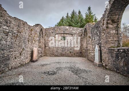 L'Abbazia di Cong rovina a Cong, nella Contea di Mayo, Connemara, Repubblica d'Irlanda Foto Stock