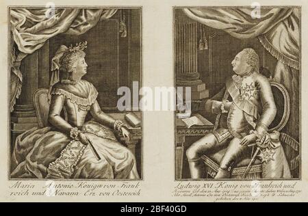 Maria Antonie e Ludwig XVI Foto Stock