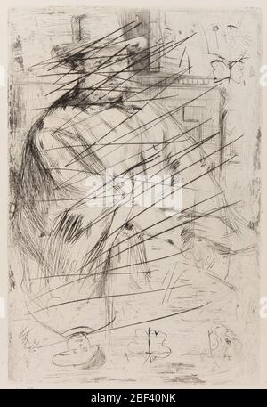 (Artista) James McNeill Whistler; Stati Uniti; 1860; DRYPOINT su carta; H x L (totale): 22.6 x 15.2 cm (8 7/8 x 6 in); regalo di Charles Lang Freer Foto Stock
