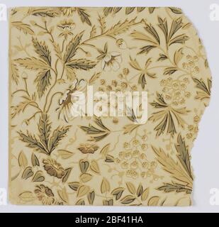 Campione parete laterale. Sfondi frammentari di un libro di esempio, compresi esteticamente-stile e anglo-Japanesque designs.72 pagine di esempi. Foto Stock