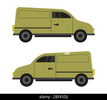icona del minivan raffigurata in vettore su sfondo bianco Illustrazione Vettoriale