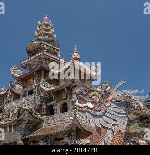 Linh Phuoc Pagoda di Dalat, Vietnam Foto Stock