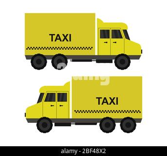 icona del carrello dei taxi illustrata in vettore su sfondo bianco Illustrazione Vettoriale